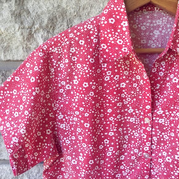 Vintage Country Calico Short Sleeve Button Down - Picture 1 of 4